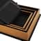Black & Gold Faux Leather Floral Faux Book Storage Decorative Box Set